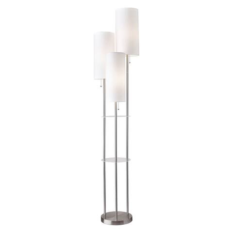 Trio Floor Lamp in Stainless Steel Finish Color