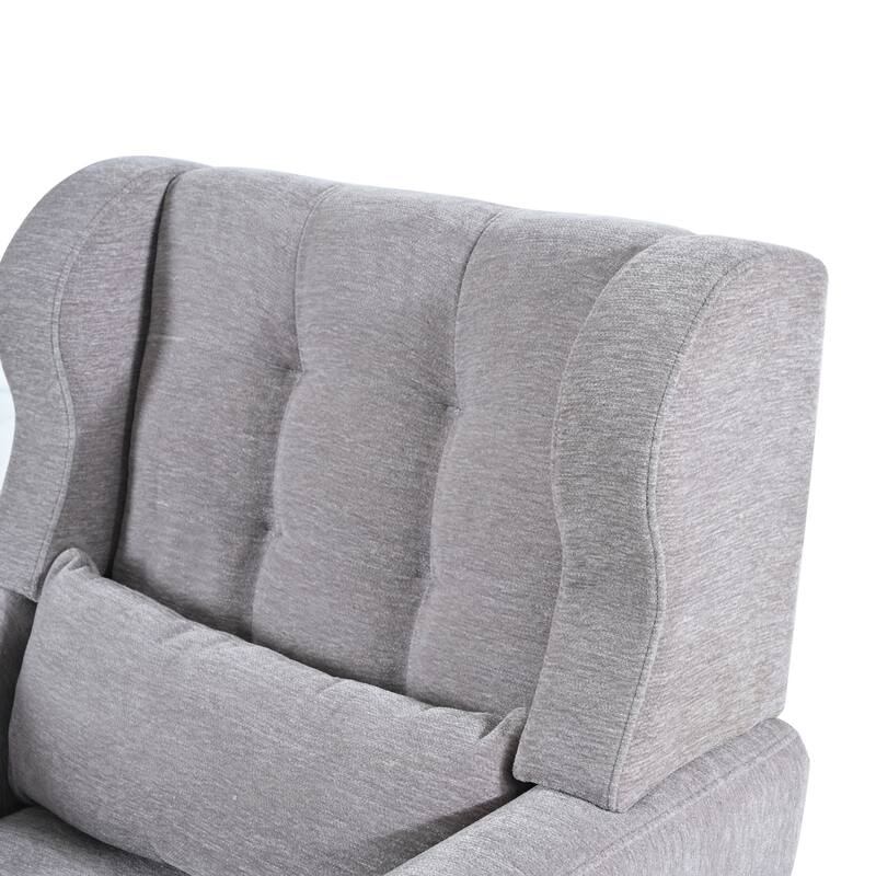 Grey 24.21" Button Tufted Arm Chair