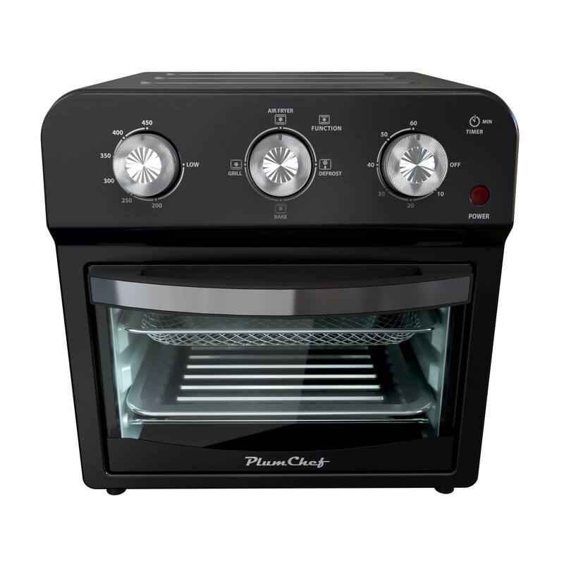 12.5 Quart Air Fryer Convection Toaster Oven, 1500W, 4 Cooking Modes, 7-in-1 Multifunction - Black