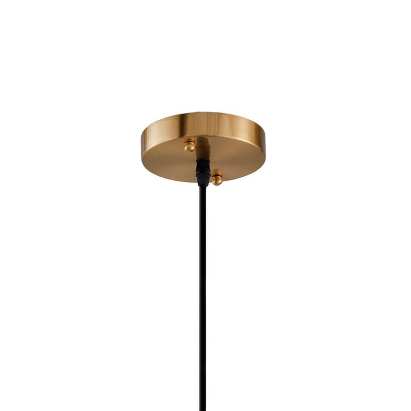 4 Light Globe Pendant in White Acrylic and Shining Brass finish - White Acrylic