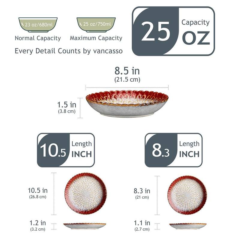 vancasso Chrys Flambed Glaze Stoneware Dinnerware Set