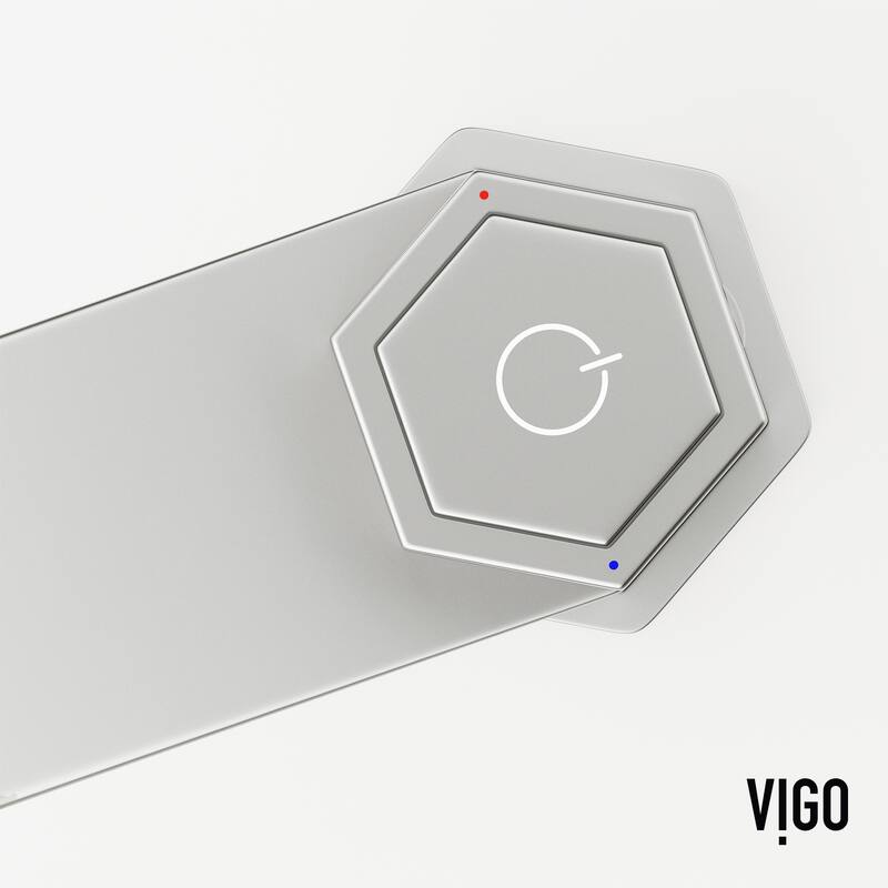 VIGO Nova 8" H Button Operated Single Hole Bathroom Faucet