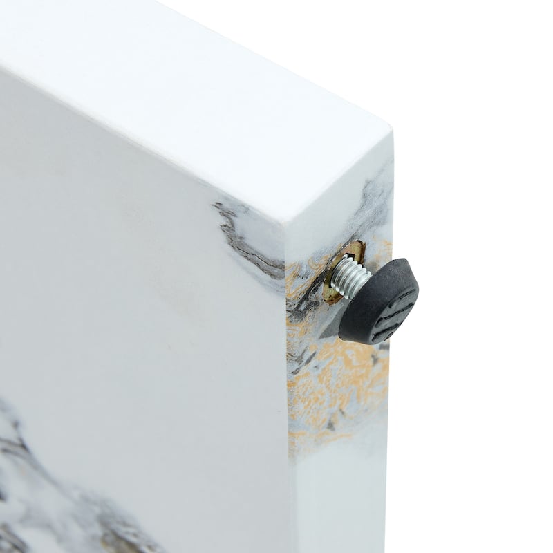 Anmytek 55x31.5" Stylish Modern Farmhouse Square Dining Table with Marble-Style Legs, Seats 4-6