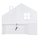 preview thumbnail 6 of 7, White Wooden House Platform Bed with Window and Roof, Bedside Drawers, Shelves, Sockets, and USB Port
