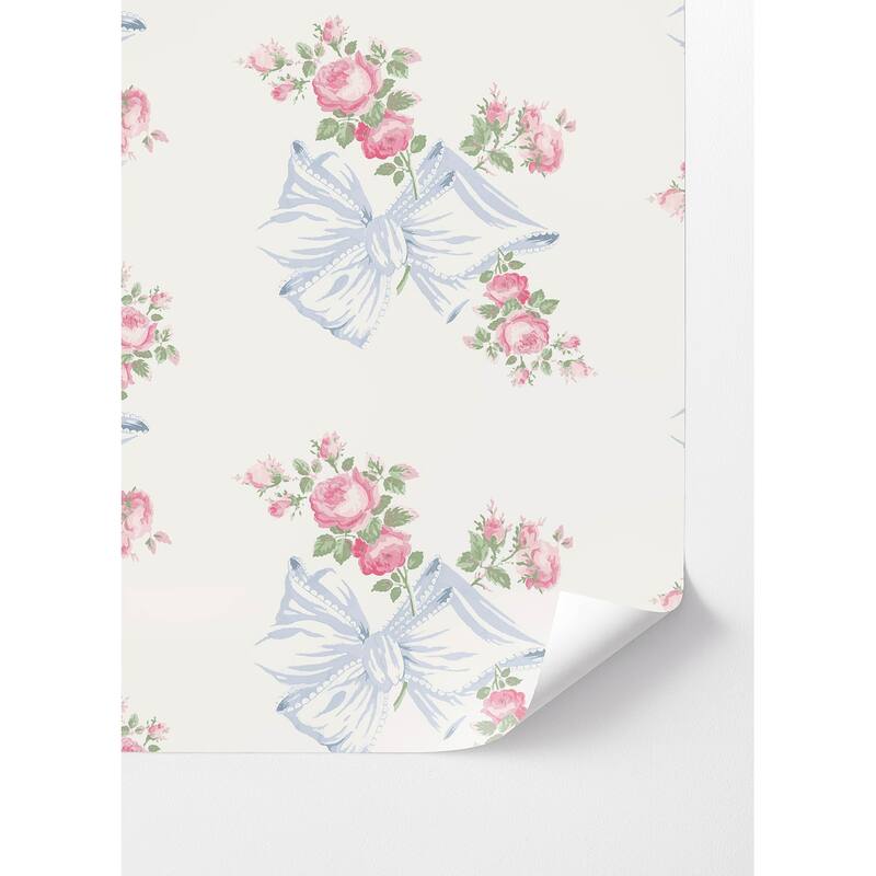 LoveShackFancy Rosa Beaux Pastel Blue Peel and Stick Wallpaper