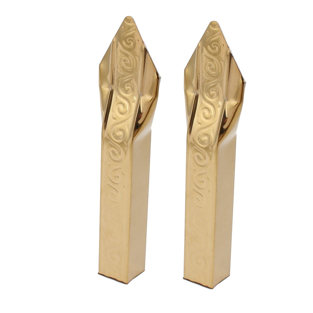 Shop 2 Pcs 25mmx25mm Square Bottom Metal Gate Fence Decorative