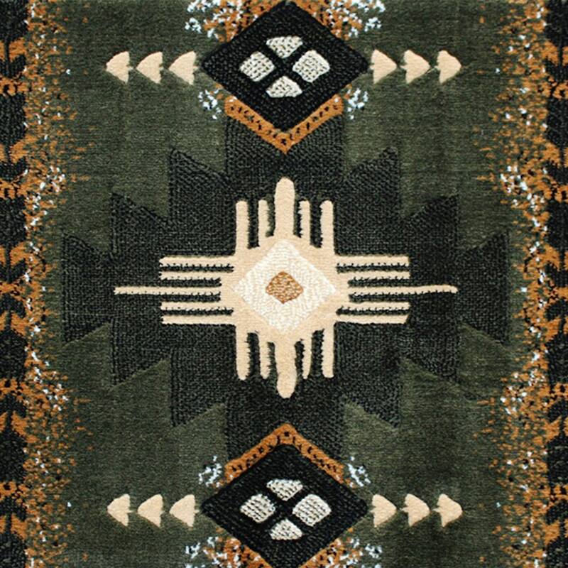 Traditional Southwestern Style Olefin Fiber Geometric Area Rug