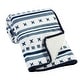 preview thumbnail 1 of 2, Lambs & Ivy Whimsical Woods Blue/White Sherpa Minky Baby Blanket