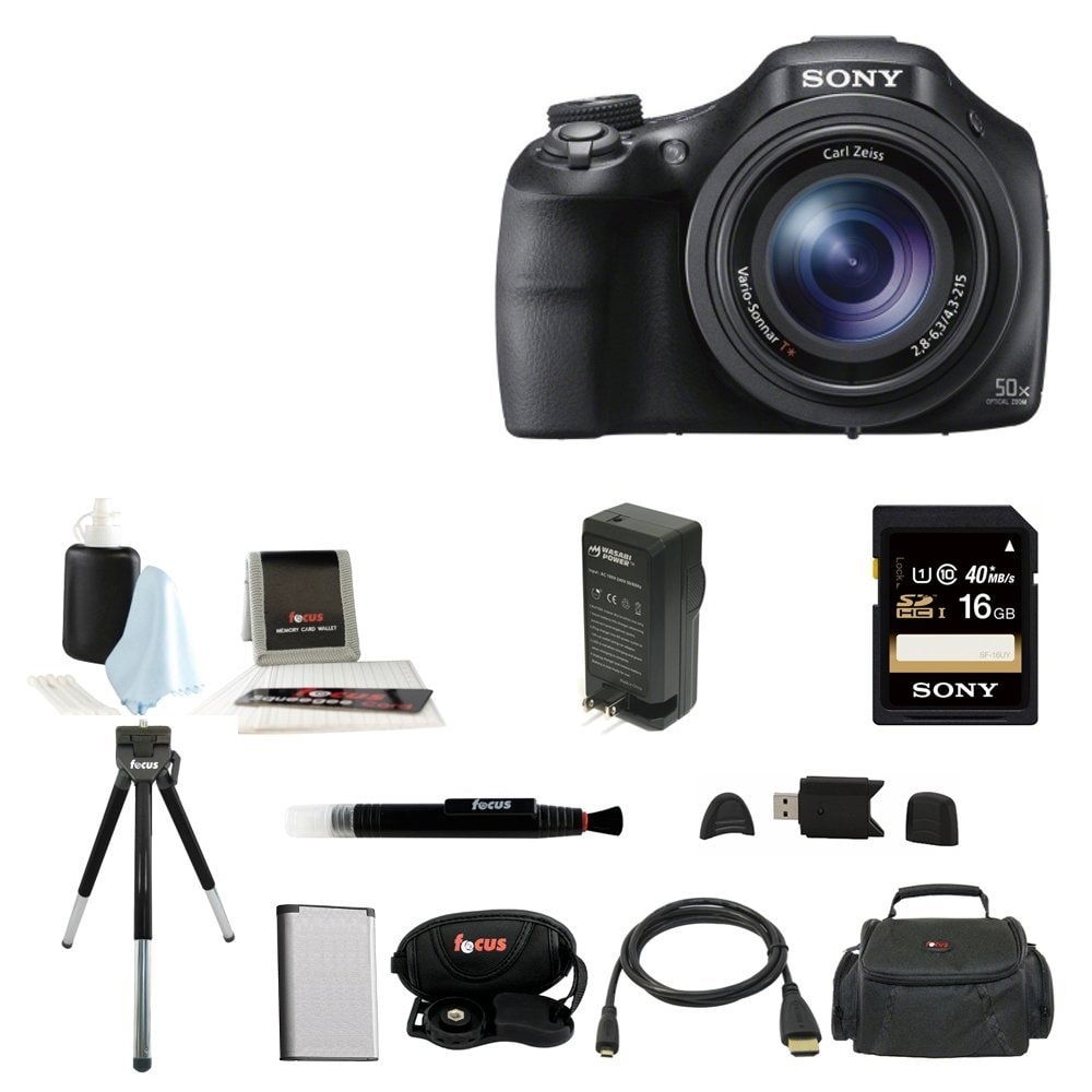 Sony DSC-HX400 Cyber-Shot Digital Camera with 32GB SD Card and Battery Bundle