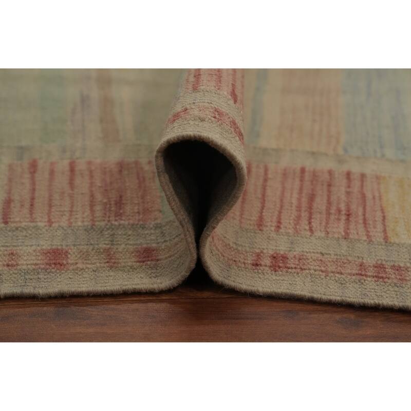 Hand Woven Southwestern Wool Brown Geometric Area Rug - 5' 11'' X 4' 2''
