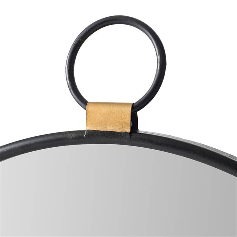 Wall Mirror with Black Frame, Contemporary Minimalist Accent Mirror