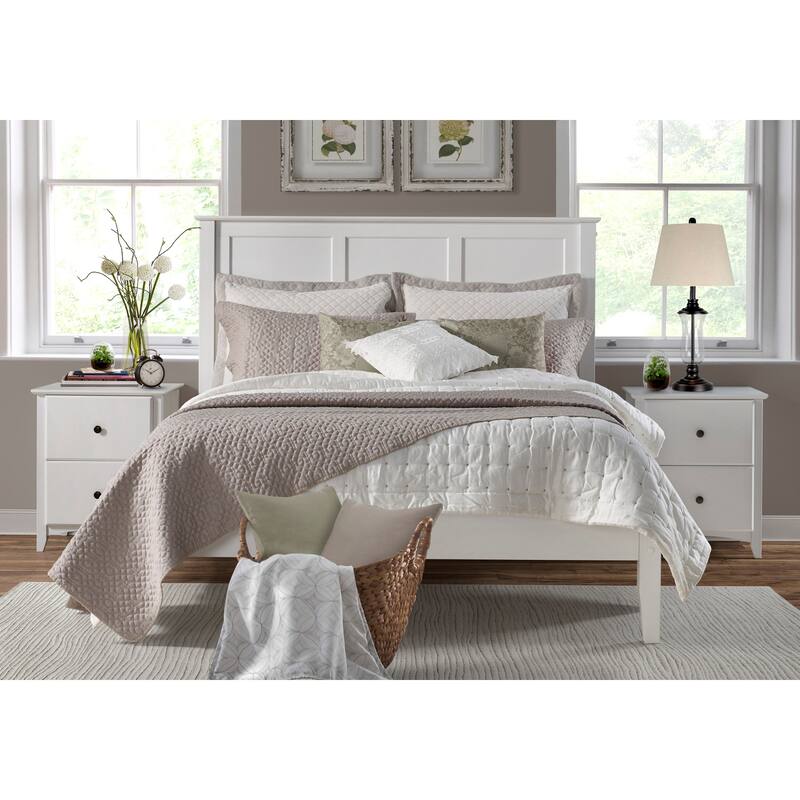 Mountain Lodge Platform Bed - Pine Wood Bed Frame, Shaker Style, Full Size, Strong Support System, Bedroom Furniture