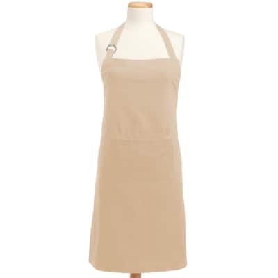 Unisex Chino Cotton Kitchen Chef Apron - 32" - Sand Beige