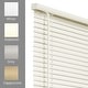 preview thumbnail 5 of 3, Chicology Light Filtering Cordless Vinyl Mini Window Blinds - 1" Slats - Alabaster 48" Height Sizes