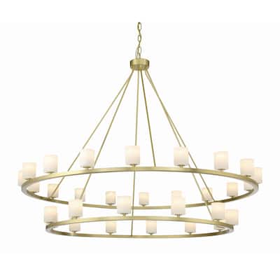 Crystorama Lighting Group ARA-10269-ST Aragon 30 Light 59" Wide LED