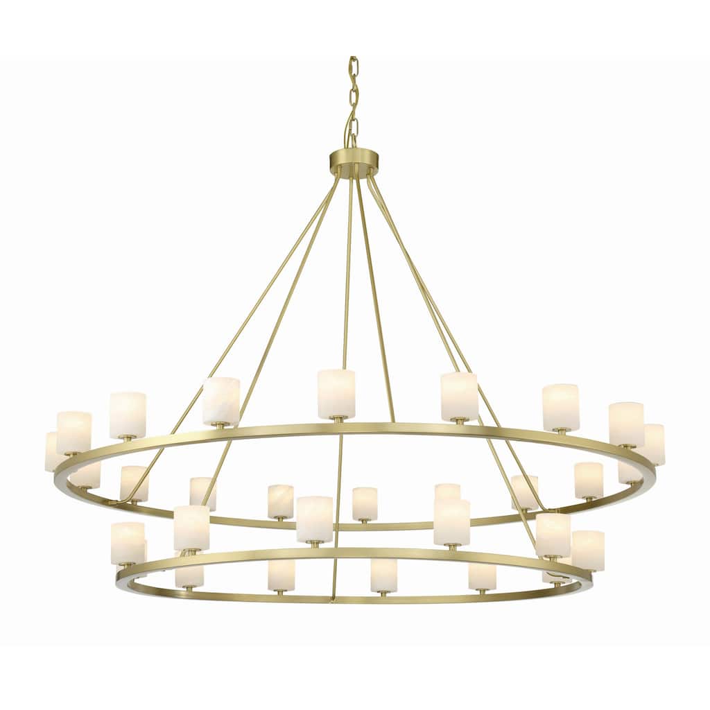 Crystorama Lighting Group ARA-10269-ST Aragon 30 Light 59" Wide LED