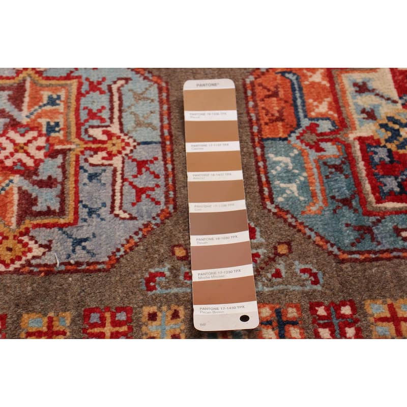 ECARPETGALLERY Hand-knotted Uzbek Ghazni Brown Wool Rug - 4'0 x 5'9