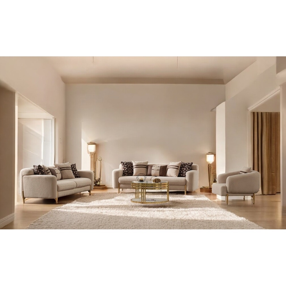 Enner 3 Pieces Living Room Sets 2 Sofa 1 Chair