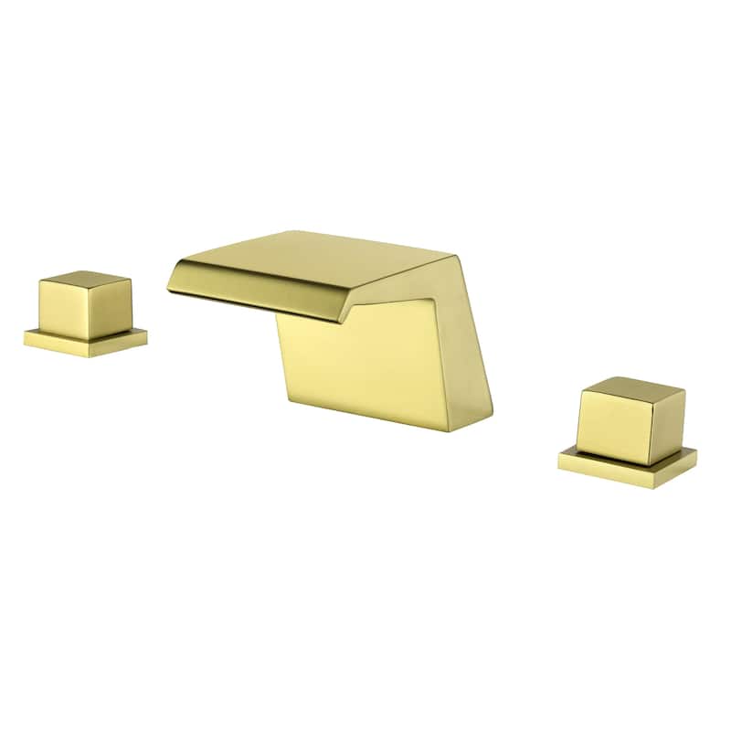 Bathroom Faucet - Widespread 8 Inch Bathroom Sink Faucet - Brushed Gold