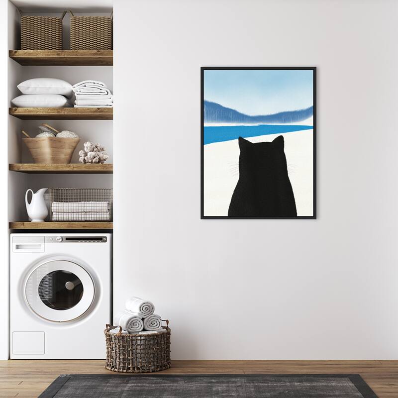 Car Fur Portrait by Little Dean Framed Canvas Wall Art