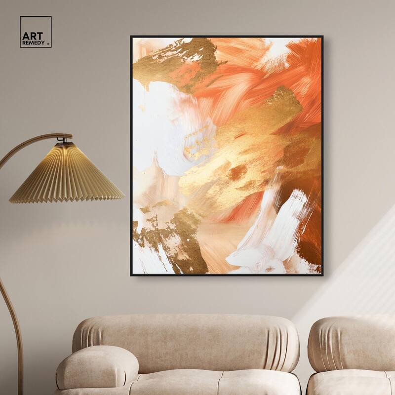 Golden Yellow Citrus Burst II Canvas by Art Remedy