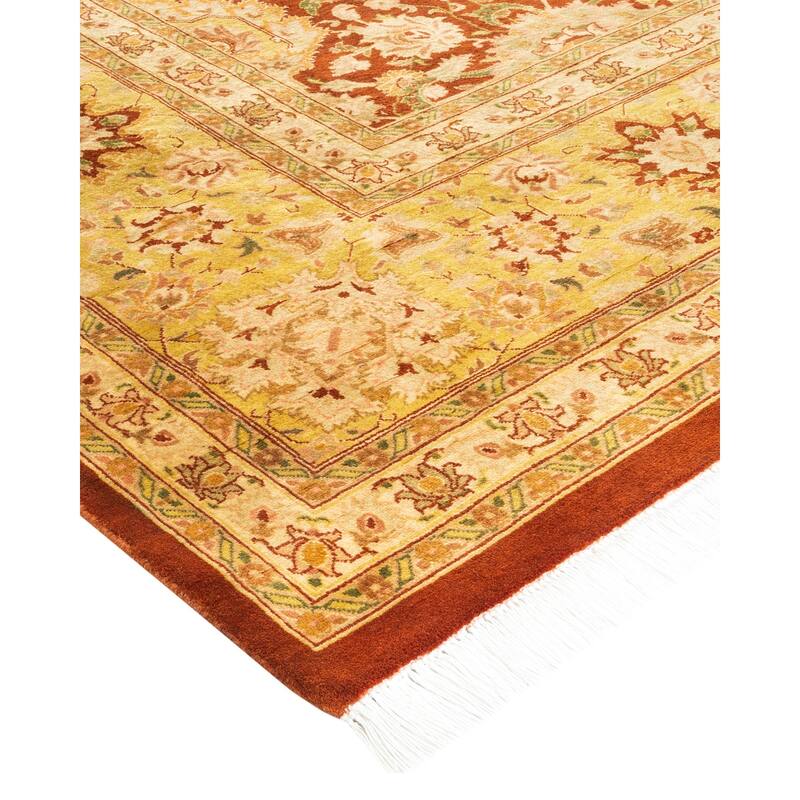 Overton One-of-a-Kind Hand-Knotted Traditional Oriental Mogul Brown Area Rug - 9' 3" x 11' 10"