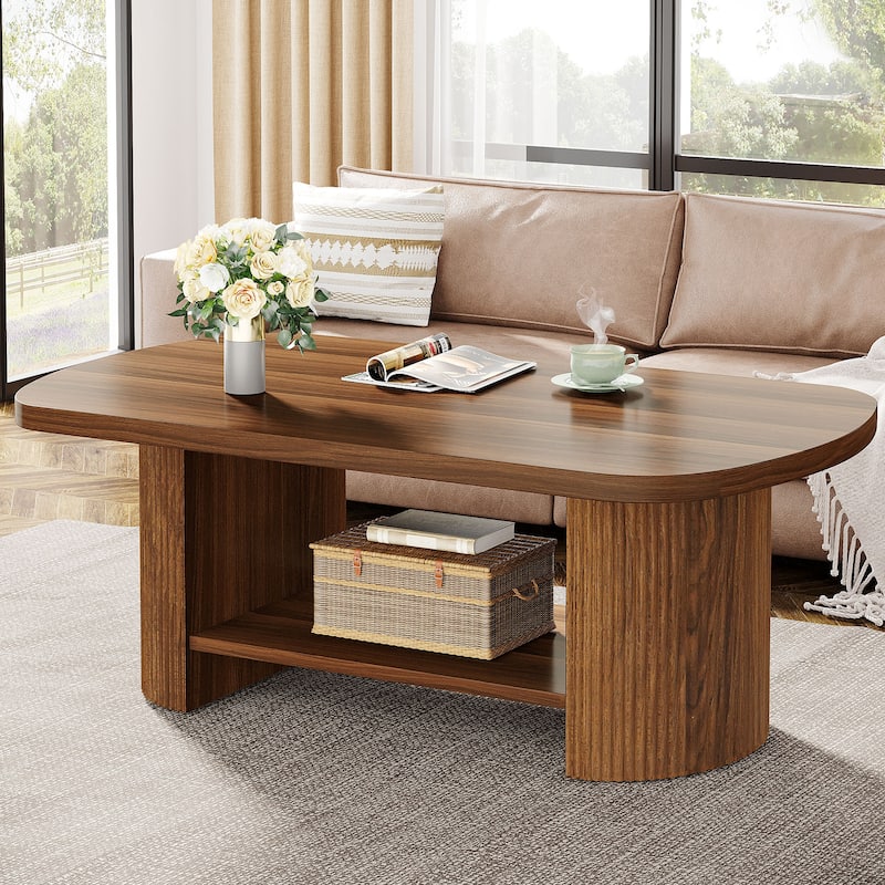 Oval Coffee Table - Brown