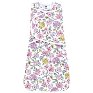Hudson Baby Infant Girl Convertible Swaddle Sleep Sack, Vintage Blossom