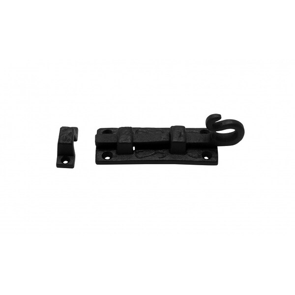 Slide Bolt Black Wrought Iron Door Flush Slide Bolt Black Wrought Iron Door Flush 4 Inches