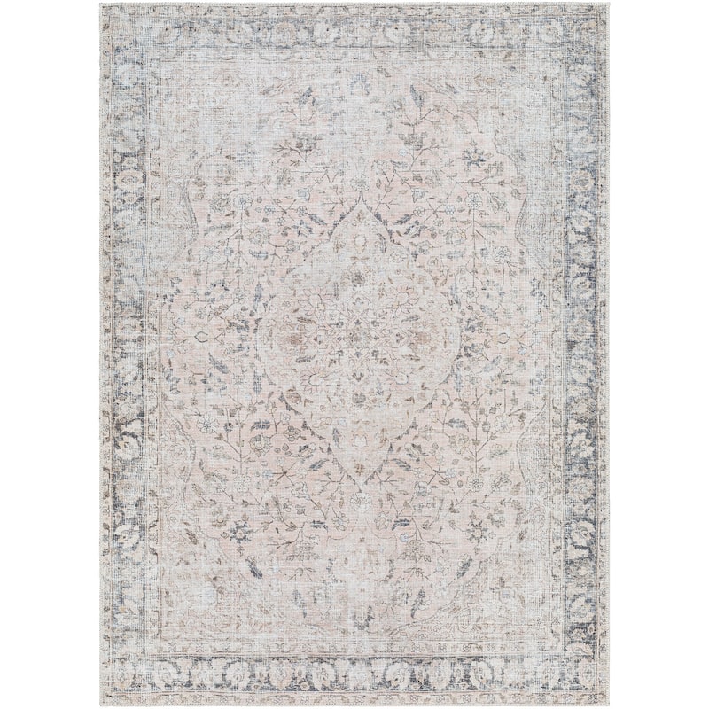 Carleigh Traditional Washable Area Rug - 5' 3" x 7' 3" - Taupe - Rectangle