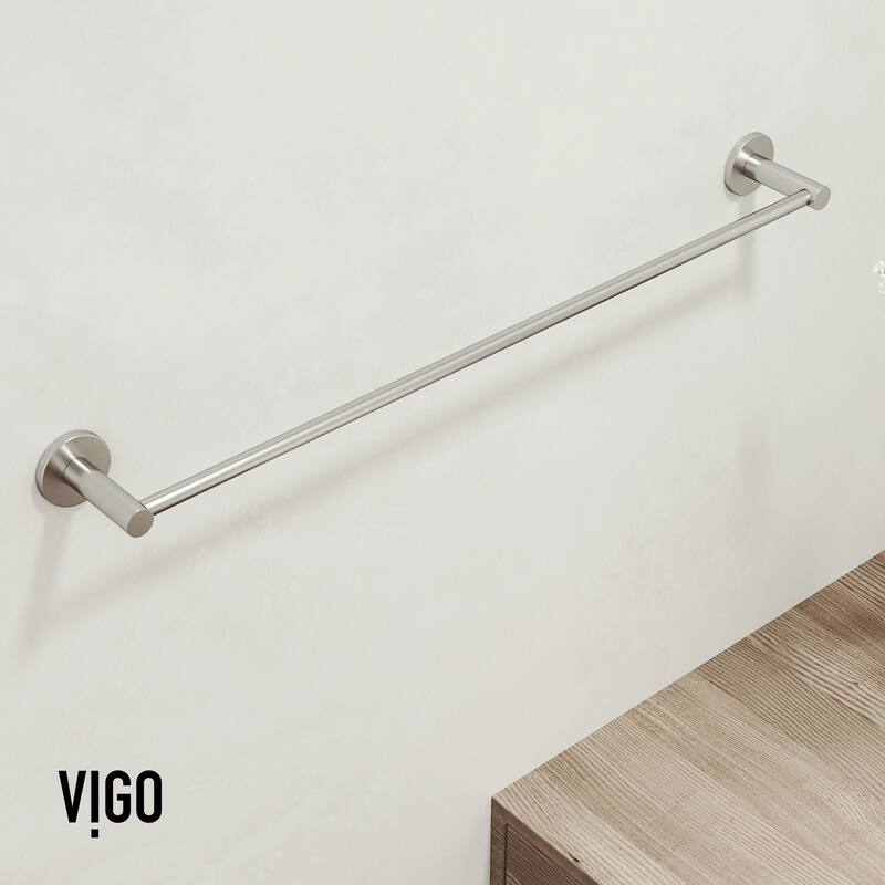 VIGO Cass 4-Piece Bathroom Hardware Accessory Set with 24 in. Towel Bar, Toilet Paper Holder, Hand Towel Holder, Hook