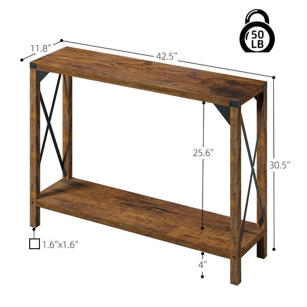 Cier Rustic Entryway Table 43 Inch Farmhouse Console Table - Bed Bath ...