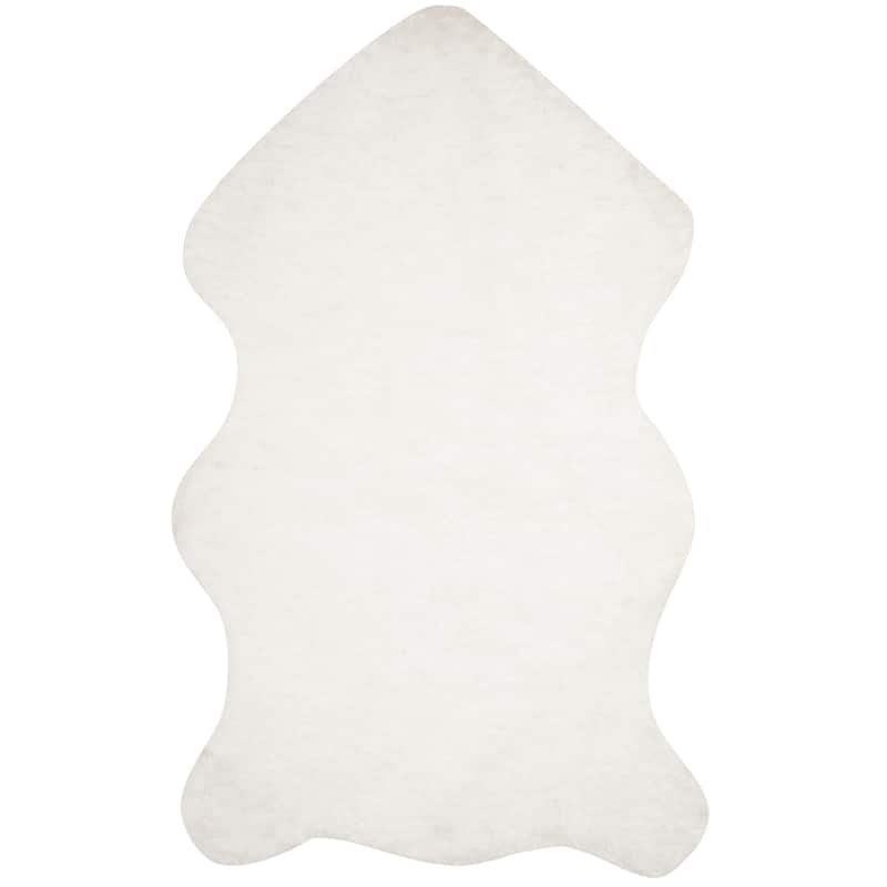 SAFAVIEH Handmade Sheep Shag Heilke Solid Rug