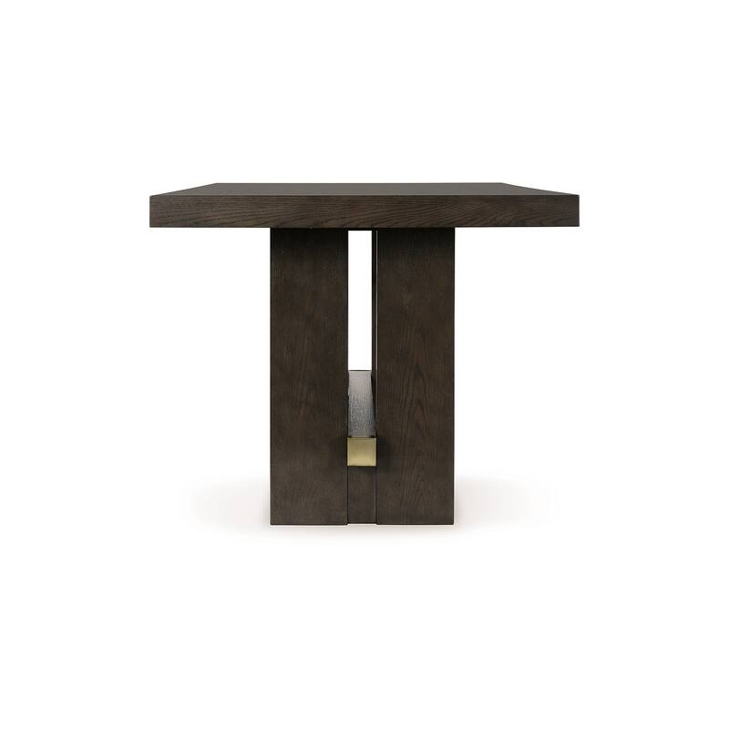 Signature Design by Ashley Burkhaus Dark Brown Rectangular Dining Counter Table - 66"W x 42"D x 36"H