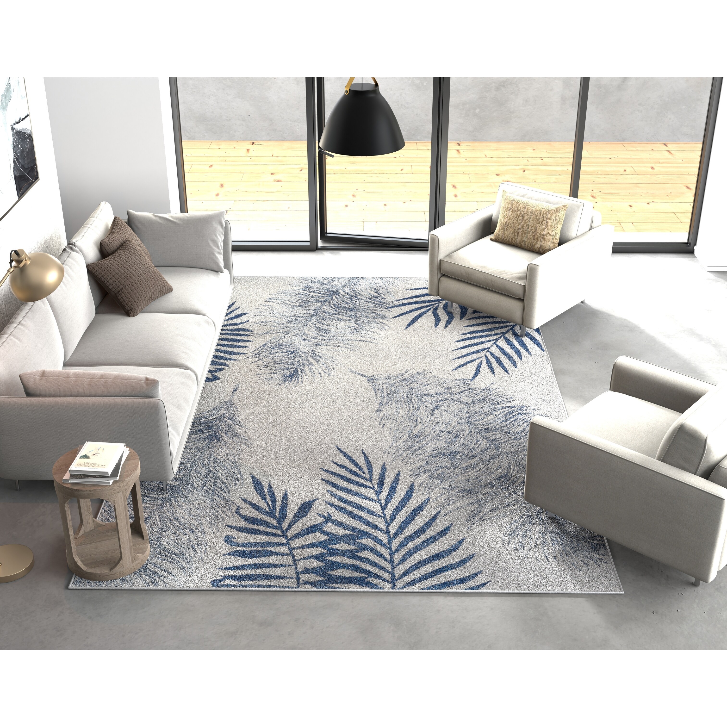 Tamme(タム)TROPICAL WOOLMK40 Domani Seaside Palms Tropical Rug - On Sale - Overstock - 33793588
