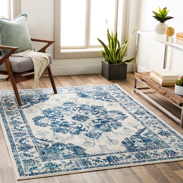 The Curated Nomad Bellflower Distressed Oriental Area Rug On Sale