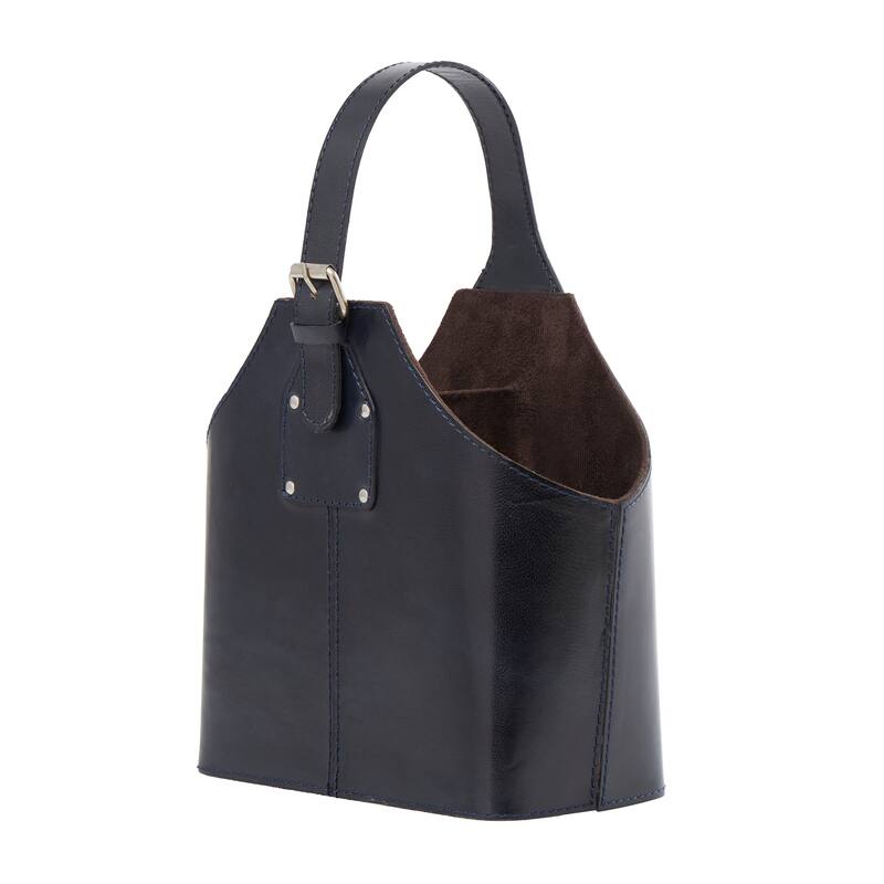 Leather 2 Bottle Wine Holder with Carrying Handle