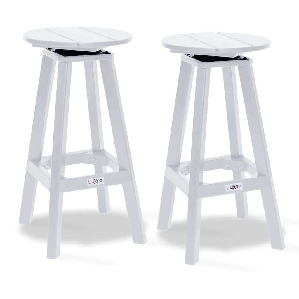 LuXeo Mason Round Swivel Bar Stool (Set of 2) - Set of 2
