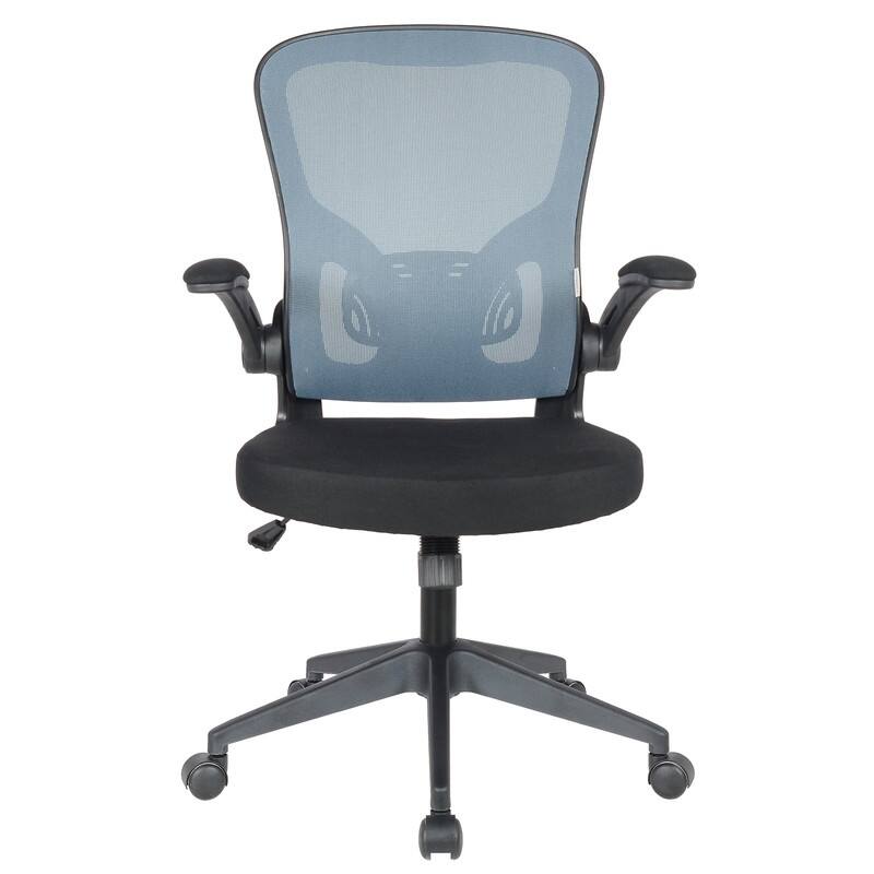 Newton Modern Mid-Back Mesh Office Chair with Flip-Up Arms, Adjustable Height, Tilt Lock, Swivel Wheels Desk Chair