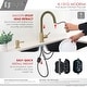 preview thumbnail 18 of 49, STYLISH Kitchen Sink Faucet Single Handle Pull Down Dual Mode in Stainless Steel - Faucet Height: 14 1/8" | Spout Height: 6 3/4"