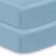 preview thumbnail 33 of 33, BreathableBaby Cotton Percale Fitted Sheet, For 52" x 28"/132 x 71 cm Crib & Toddler Bed Mattress, Solids (2-Pack) Blue