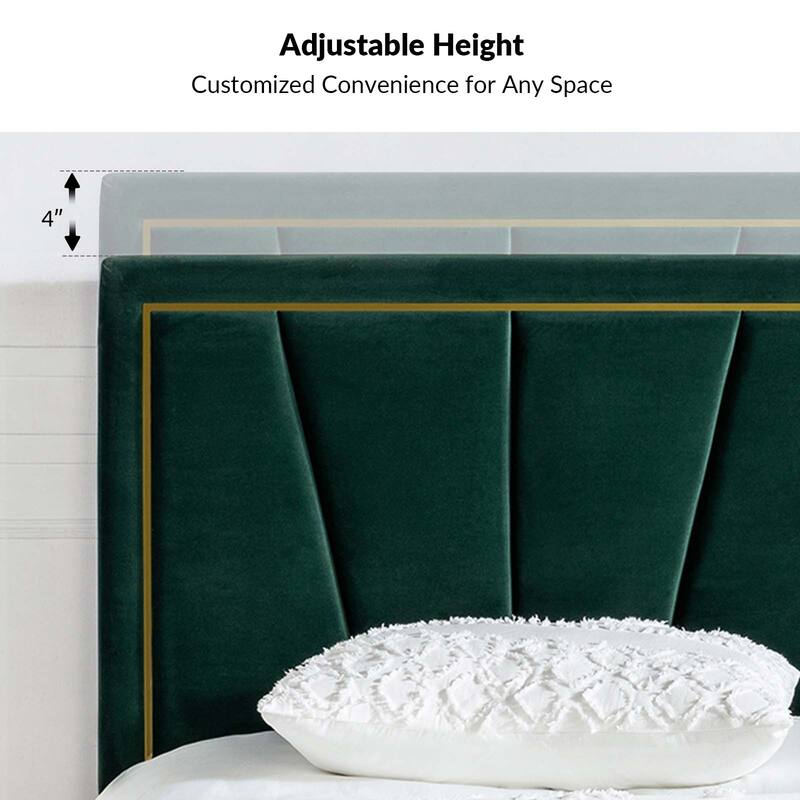 Eberhard Upholstered Tufted Contemporary Adjustable Wall-Mounted Headboard By HULALA HOME