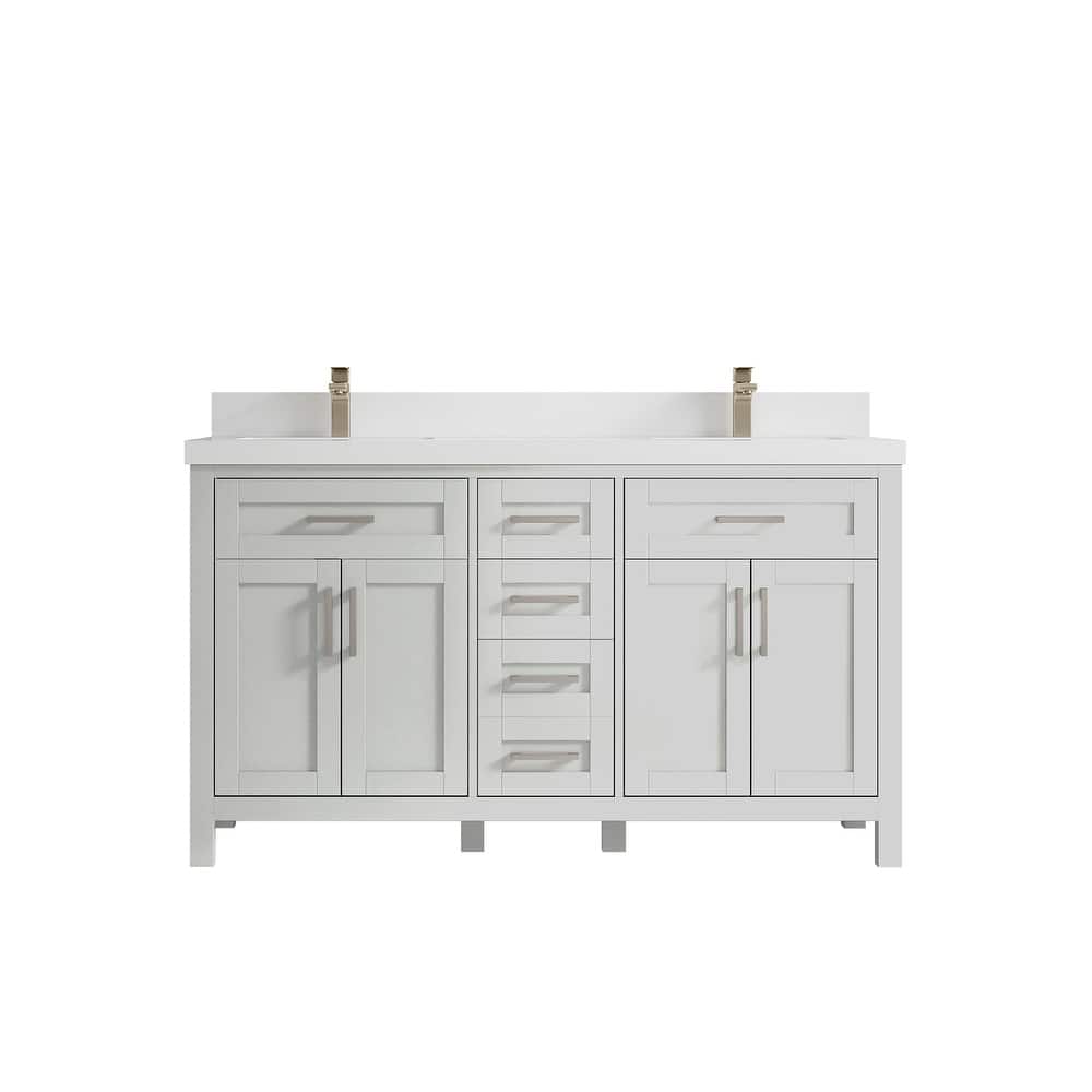 Willow Collections 60 in. W x 22 in. D Cambridge Double Sink Bathroom Vanity with Countertop