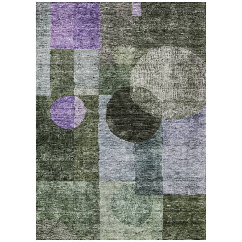 HomeRoots Geometric Transitional Rectangle Outdoor Rug