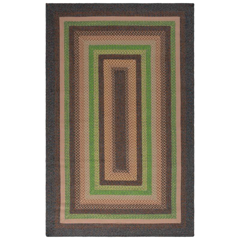 SAFAVIEH Handmade Braided Jivitza Country Rug - 6' x 9' - Brown/Green