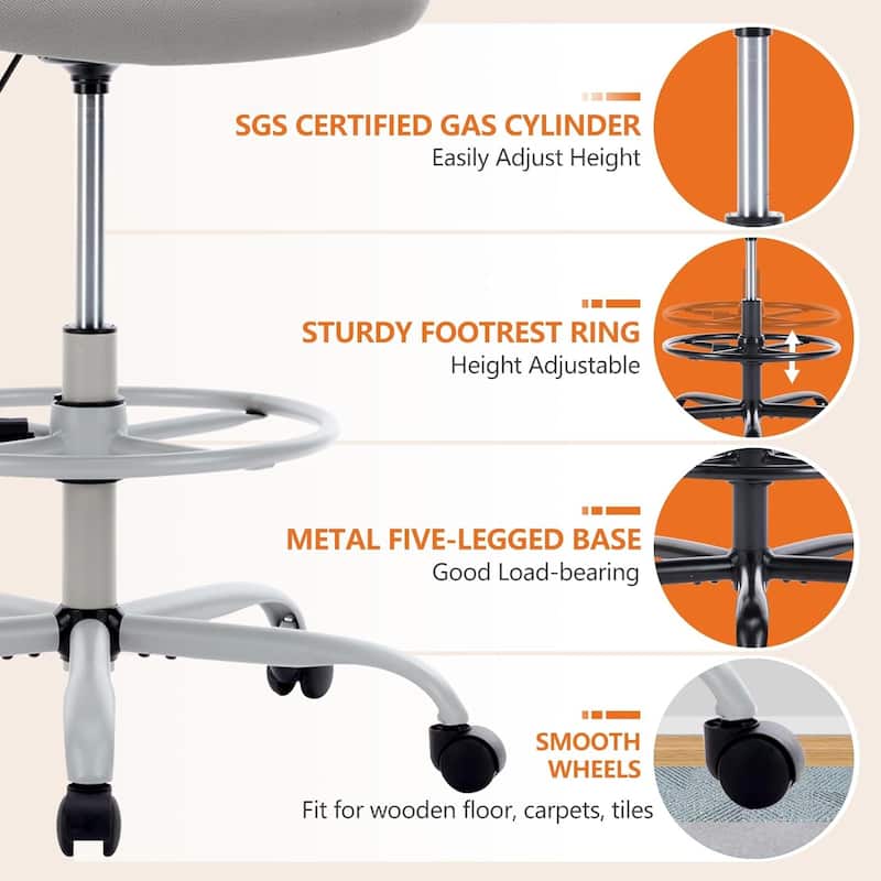 Ergonomic Office Chair, High Back Desk Chair with Headrest, Home Office Swivel Mesh Computer Chair Office Chairs
