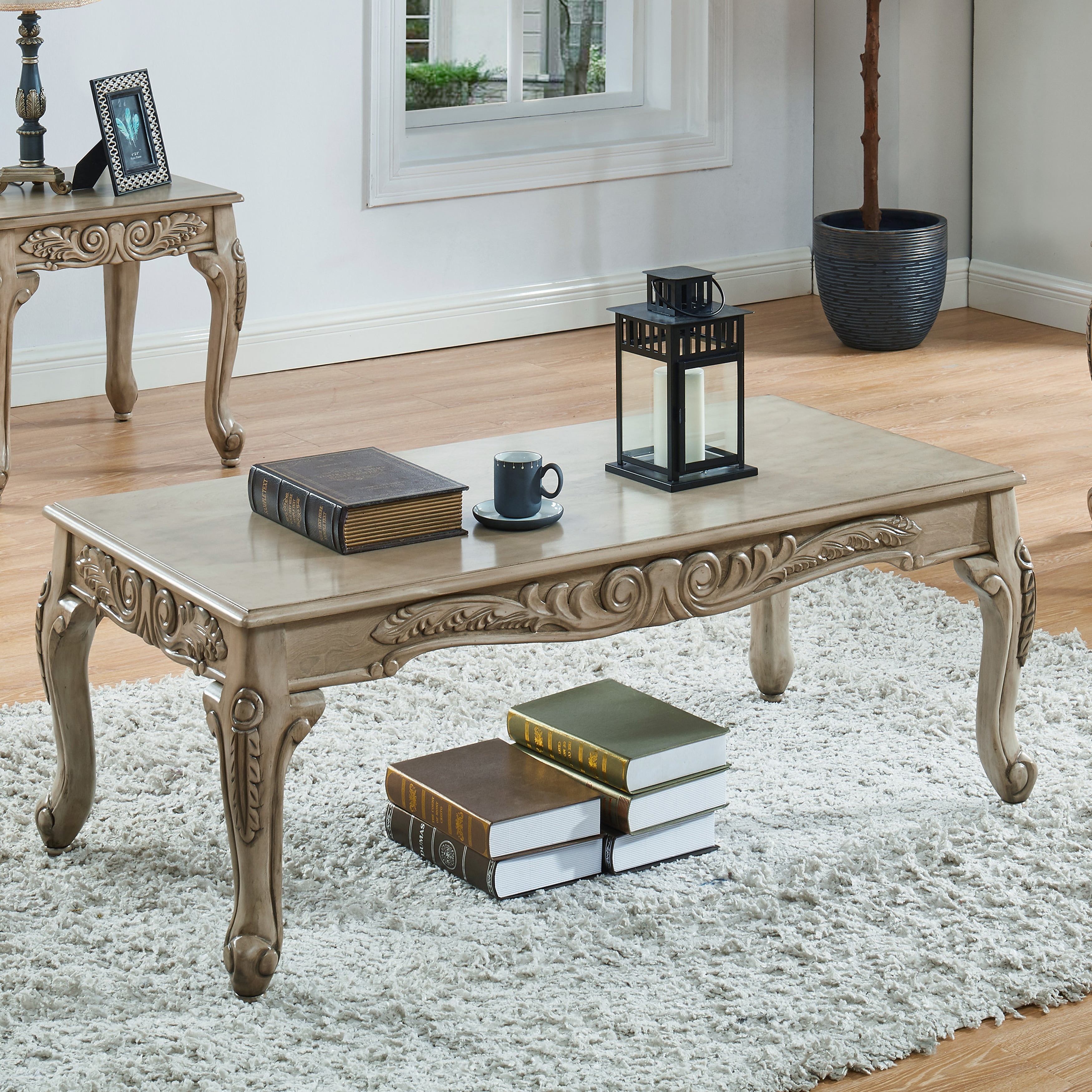 Antique white deals coffee table