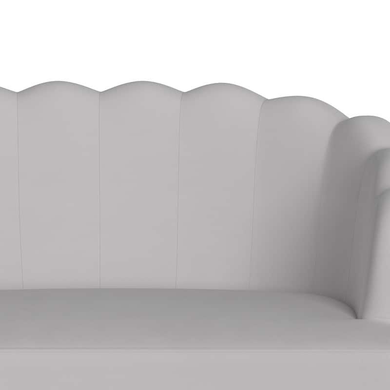 Velvet Comfortable Softness Metal Legs Loveseat Sofa