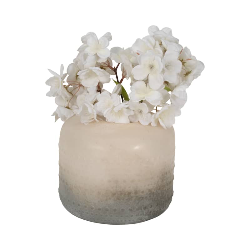 Sagebrook Home 7-inch Textured 2-tone Glass Vase