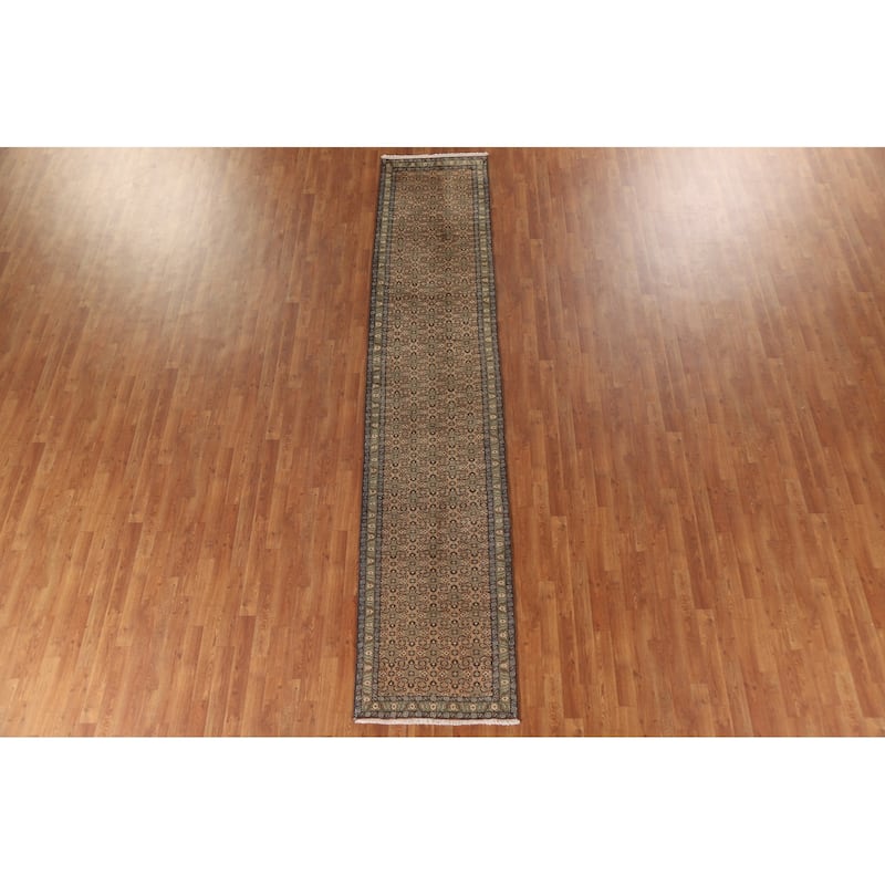 All-Over Mood Persian Vintage Runner Rug Hand-knotted Wool Carpet - 2'5"x 12'7"